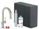 HANSGROHE Kchenarmatur Aqittura M91 Edelstahl Finish SodaSystem 210 mit Ausziehauslauf, 1jet, sBox, Starter Set (76806800)