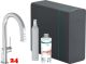 HANSGROHE Kchenarmatur Aqittura M91 Chrom SodaSystem 210 mit Ausziehauslauf, 1jet, sBox lite, Starter Set (76839000)