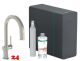 HANSGROHE Kchenarmatur Aqittura M91 Edelstahl Finish SodaSystem 210 mit Ausziehauslauf, 1jet, sBox lite, Starter Set (76839800)