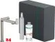 HANSGROHE Kchenarmatur Aqittura M91 Edelstahl Finish SodaSystem 240 mit Festauslauf, 1jet, Starter Set (76810800)