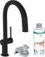 HANSGROHE Kchenarmatur Aqittura M91 Mattschwarz FilterSystem 210 mit Ausziehauslauf, 1jet, sBox, Starter Set (76800670)