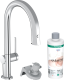 HANSGROHE Kchenarmatur Aqittura M91 Chrom FilterSystem 210 mit Ausziehauslauf, 1jet, Starter Set (76801000)