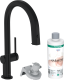 HANSGROHE Kchenarmatur Aqittura M91 Mattschwarz FilterSystem 210 mit Ausziehauslauf, 1jet, Starter Set (76801670)