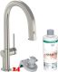 HANSGROHE Kchenarmatur Aqittura M91 Edelstahl Finish FilterSystem 210 mit Ausziehauslauf, 1jet, Starter Set (76801800)