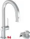 HANSGROHE Kchenarmatur Aqittura M91 Chrom FilterSystem 210 mit Ausziehauslauf, 1jet, sBox (76826000)