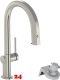 HANSGROHE Kchenarmatur Aqittura M91 Edelstahl Finish FilterSystem 210 mit Ausziehauslauf, 1jet (76803800)