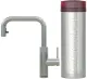 QUOOKER FLEX SQUARE VAQ PRO3 Einhebelmischer Zugauslauf Edelstahl & 100C Armatur Kochendwasserhahn (PRO3FXSSST)