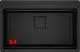 FRANKE Kchensple Kubus 2 Pro KNG PRO 610-73 A HLB Fragranit+ Granitsple Black Matt - Black Collection Einbausple mit Siebkorb als Drehknopfventil inklusive Zubehr