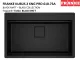 FRANKE Kchensple Kubus 2 Pro KNG PRO 610-73 A HLB Fragranit+ Granitsple Black Matt - Black Collection Einbausple mit Siebkorb als Drehknopfventil inklusive Zubehr