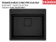 FRANKE Kchensple Kubus 2 Pro KNG PRO 610-53 A HLB Fragranit+ Granitsple Black Matt - Black Collection Einbausple mit Siebkorb als Drehknopfventil inklusive Zubehr