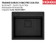 FRANKE Kchensple Kubus 2 Pro KNG PRO 210-53 A HLB Fragranit+ Granitsple Black Matt - Black Collection Flchenbndig mit Siebkorb als Drehknopfventil inklusive Zubehr