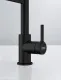 FRANKE Kchenarmatur Lina Semi Pro Einhebelmischer Black Matt mit Pendelbrause umstellbar 360 schwenkbarer Auslauf