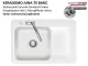 Systemceram KeraDomo JUNA 75 Basic Keramiksp�le / Einbausp�le in Standardfarben f�r die K�che