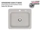Systemceram KeraDomo JUNA 57 Basic Keramiksp�le / Einbausp�le in Standardfarben f�r die K�che