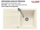 Systemceram KeraDomo KARA 85-PREMIUM Keramiksp�le / Einbausp�le in Sonderfarben f�r die K�che