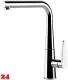 Systemceram KeraDomo K�chenarmatur Tono Chrom Einhebelmischer mit Festauslauf 360� schwenkbar