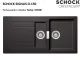 ❎ SCHOCK Kchensple Signus D-150 Cristadur Nano-Granitsple / Einbausple mit Drehexcenter