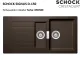 ❎ SCHOCK Kchensple Signus D-150 Cristadur Nano-Granitsple / Einbausple mit Drehexcenter