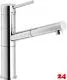 Systemceram KeraDomo K�chenarmatur Snow Chrom Einhebelmischer mit Zugauslauf 360� schwenkbar