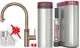 QUOOKER FLEX ROUND Zugauslauf Messing Patina VAQ PRO3 mit CUBE 2 *Der Wasserhahn, der alles kann! (PRO3FXRPTBCUBE)