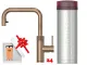 QUOOKER FLEX SQUARE VAQ PRO3 Einhebelmischer Zugauslauf Messing Patina & 100�C Armatur Kochendwasserhahn (PRO3FXSPTB)