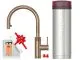 QUOOKER Flex Round VAQ PRO3 Einhebelmischer Zugauslauf Messing Patina & 100�C Armatur Kochendwasserhahn (PRO3FXRPTB)