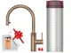 QUOOKER Flex Round VAQ PRO3 Einhebelmischer Zugauslauf Messing Patina & 100�C Armatur Kochendwasserhahn (PRO3FXRPTB)