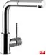 AQUA CUCINA� K�chenarmatur SF1 TEC 50004-00 Einhebelmischer Chrom mit Zugauslauf schwenkbar