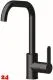 AQUA CUCINA� K�chenarmatur SF1 55505-S Einhebelmischer Mattschwarz mit U-Festauslauf schwenkbar