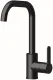 AQUA CUCINA� K�chenarmatur SF1 55505-S Einhebelmischer Mattschwarz mit U-Festauslauf schwenkbar