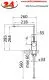 AQUA CUCINA� K�chenarmatur PURE-LOFT 53860-BA Einhebelmischer Edelstahl/Basaltoptik mit Festauslauf schwenkbar