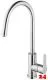AQUA CUCINA� K�chenarmatur Pure 53870-E Einhebelmischer Edelstahl massiv mit Zugauslauf schwenkbar