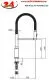 AQUA CUCINA� K�chenarmatur Pure 53877-E Einhebelmischer Edelstahl massiv mit Pendelbrause schwenkbar