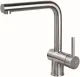 AQUA CUCINA� K�chenarmatur LAGO-S 45004-E Einhebelmischer Edelstahl massiv mit L-Festauslauf schwenkbar