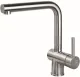 AQUA CUCINA� K�chenarmatur LAGO-S 45006-E Einhebelmischer Edelstahl massiv mit L-Festauslauf schwenkbar