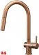 REGINOX K�chenarmatur Flint II Copper PVD (R38826) Einhebelmischer mit Zugauslauf als Schlauchbrause umstellbar 360� schwenkbar