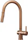 REGINOX K�chenarmatur Flint II Copper PVD (R38826) Einhebelmischer mit Zugauslauf als Schlauchbrause umstellbar 360� schwenkbar