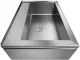 KUNe Arbeits-/ Mehrzweckbecken Novum 60 PWB22-60 K320 wandh�ngend gekantetes und geschwei�tes Ausgussbecken Verblendung Edelstahl geschliffen