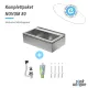 KUNe Arbeits-/ Mehrzweckbecken Novum 80 PWB22-80 K320 wandh�ngend gekantetes und geschwei�tes Ausgussbecken Verblendung Edelstahl geschliffen