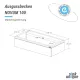 KUNe Arbeits-/ Mehrzweckbecken Novum 100 PWB22-100 K320 wandh�ngend gekantetes und geschwei�tes Ausgussbecken Verblendung Edelstahl geschliffen