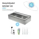 KUNe Arbeits-/ Mehrzweckbecken Novum 100 PWB22-100 K320 wandh�ngend gekantetes und geschwei�tes Ausgussbecken Verblendung Edelstahl geschliffen