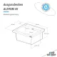 KUNe Arbeits-/ Mehrzweckbecken Alevum 45 KWB25-45 wandh�ngend gekantetes und geschwei�tes Ausgussbecken (Beckentiefe 250mm)