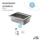 KUNe Arbeits-/ Mehrzweckbecken Alevum 65 KWB25-65 wandh�ngend gekantetes und geschwei�tes Ausgussbecken (Beckentiefe 250mm)