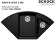 ❎ SCHOCK Kchensple Lotus C 150 Cristadur Nano-Granitsple / Ecksple mit Drehexcenter