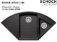 ❎ SCHOCK Kchensple Lotus C 150 Cristadur Nano-Granitsple / Ecksple mit Drehexcenter