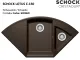 ❎ SCHOCK Kchensple Lotus C 150 Cristadur Nano-Granitsple / Ecksple mit Drehexcenter