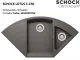 ❎ SCHOCK Kchensple Lotus C 150 Cristadur Nano-Granitsple / Ecksple mit Drehexcenter