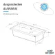 KUNe Arbeits-/ Mehrzweckbecken Alevum 85 KWB25-85 wandh�ngend gekantetes und geschwei�tes Ausgussbecken (Beckentiefe 250mm)