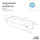 KUNe Arbeits-/ Mehrzweckbecken Alevum 105 KWB25-105 wandh�ngend gekantetes und geschwei�tes Ausgussbecken (Beckentiefe 250mm)