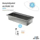 KUNe Arbeits-/ Mehrzweckbecken Alevum 105 KWB25-105 wandh�ngend gekantetes und geschwei�tes Ausgussbecken (Beckentiefe 250mm)